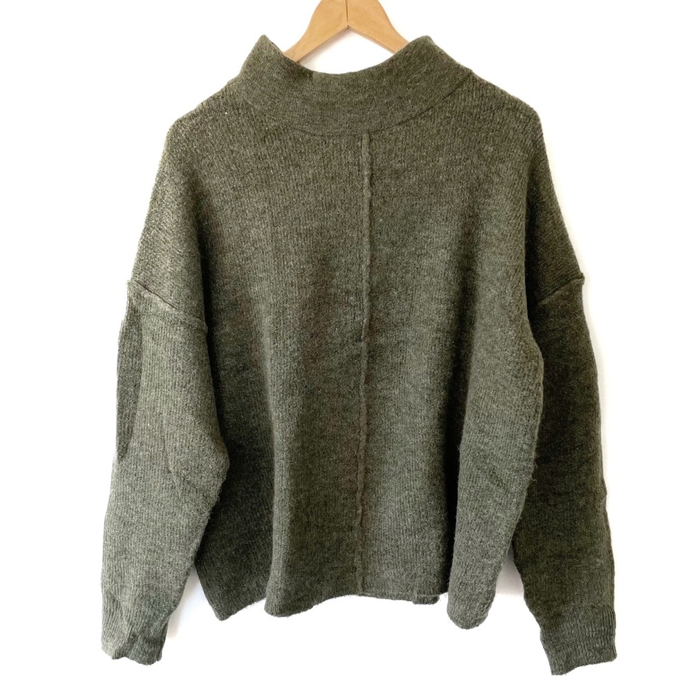 Green Universal Thread Mock Neck Sweater
